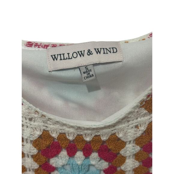 Wind and Willow Granny Square Dress Cover-Up Boho Beachy S - Picture 4 of 6